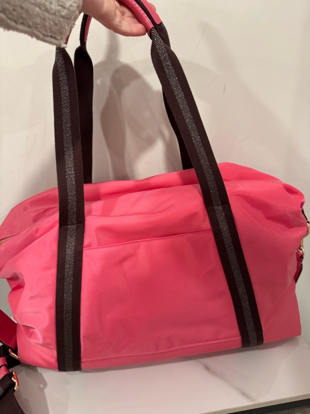 Coach Court Pink Travel Duffel with Front Pouch - Picture 9 of 16